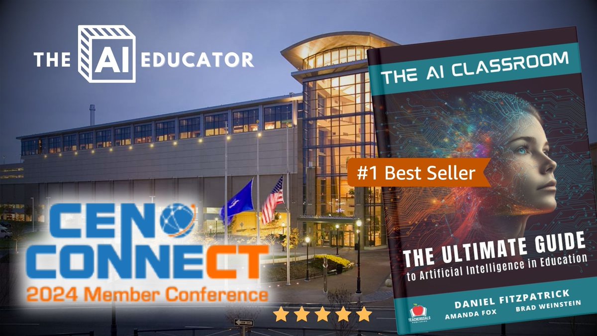 I look forward to heading back to Connecticut in a couple of weeks to present at CEN CONNECT, the Connecticut Education Network annual conference. I'll also be at other events in Connecticut and New York. Looking forward to seeing you if you are in that area! #AIclassroom