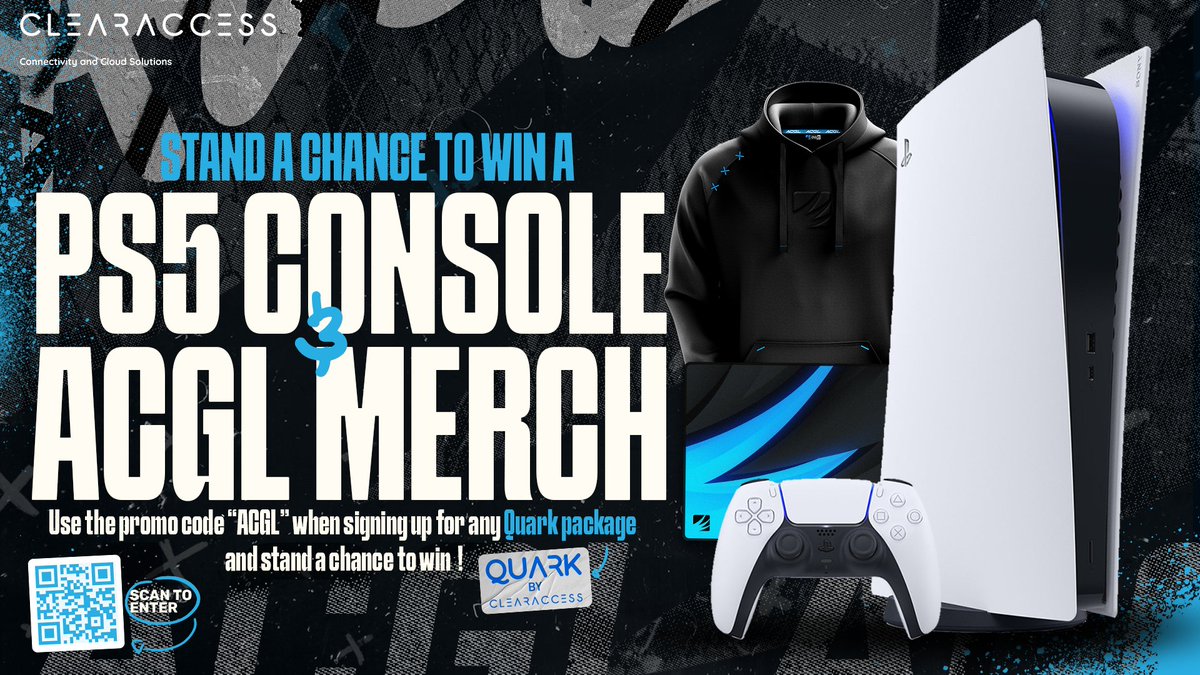 AfricanGaming's tweet photo. 📢Time is running out, don't miss out!! 
Sign up to Clear Access with our code &amp; you could stand a chance to win a brand new PS5🤩

Use code 'ACGL' when signing up to Clear Acces to gain an entry👀🔥
Sign up▶ https://t.co/DFzdyaBFtl

Powered by #ClearAccess | #Quarkfast https://t.co/LwJsCTuUPX