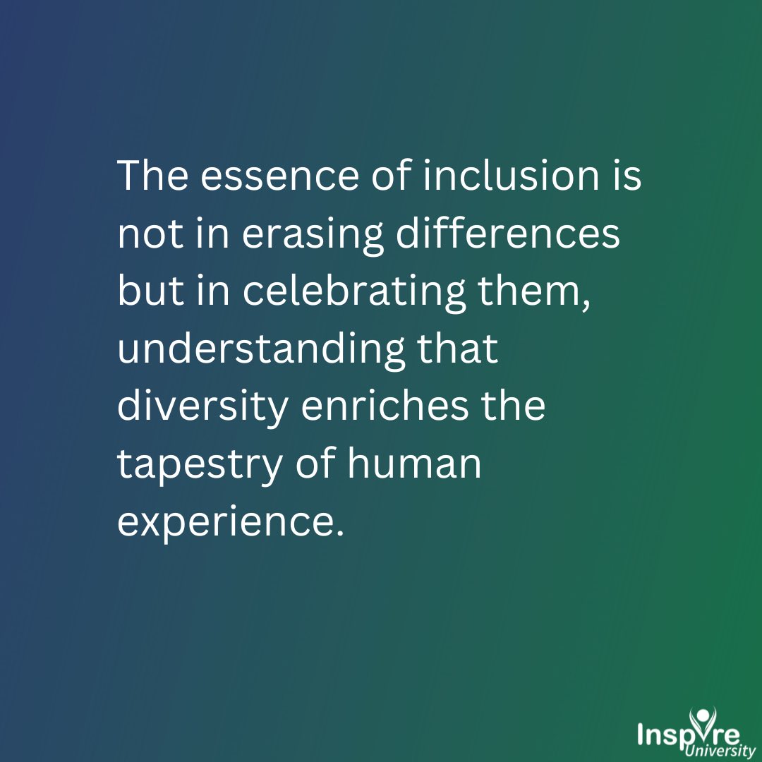 The essence of inclusion is not in erasing differences but in celebrating them, understanding that diversity enriches the tapestry of human experience. #InspireU #DisabilityInclusion #DisabilityAction #InspirationalSpeaker #MotivationalSpeaker