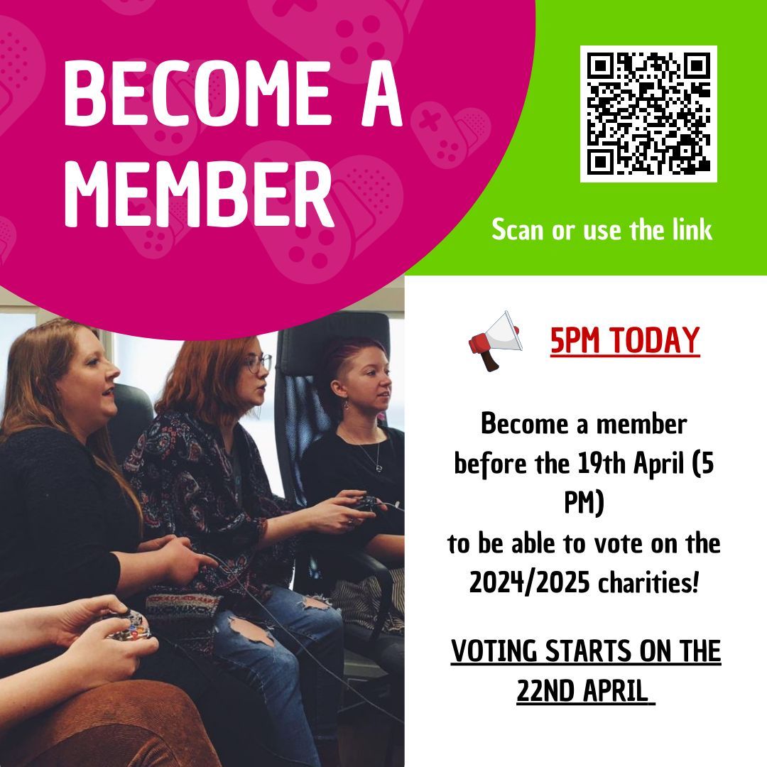 The UK Games Industry has until 5 PM today to become a member that can vote in the charities for 2024/2025. So don't miss out on the voting process; become a member today! 💚 gamesaid.org/get-involved/b…