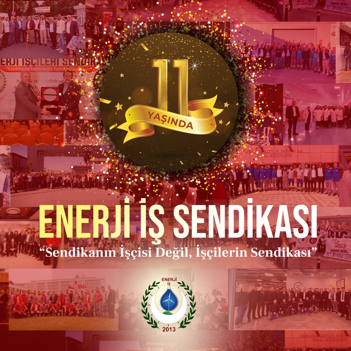 Enerjiis's tweet photo. Değerli üyelerimiz,
19 Nisan 2013'te çıktığımız bu yolda enerji emekçilerinin büyük çatısı, güçlü yuvası olduk. Misyonumuz; insan onur ve haysiyetine yakışır şekilde çalışma hayatının tesisini sağlayarak başarılı işlere imza atmaktır. Emeğin haklı mücadelesi uğrunda; şeffaf, özgür ve ilkeli bir tutumla aziz vatan toprağında adım atılmadık yer bırakmadık, bırakmayacağız.

Genç bir enerji, dinamik bir yapıyla enerji çalışanlarının sağlam birlikteliğini de yanımıza alarak emek mücadelesinde güçlü varlığımızı sürdüreceğiz. Enerji sektörünün teminatı emekçiler için her zaman ve her yerde büyük fedakarlıkla hizmet vermeye devam edeceğiz.

11. yılımızı kutladığımız bugünde sendikamızın nice yıllar boyunca enerji emekçilerinin büyük yuvası olmasını diler; insan onur ve haysiyetine yakışır bir çalışma hayatının, adil bir iş ilişkisinin var olduğu emek dünyasının mücadelesini sürdüreceğimizi siz değerli üyelerimize bildiririz.