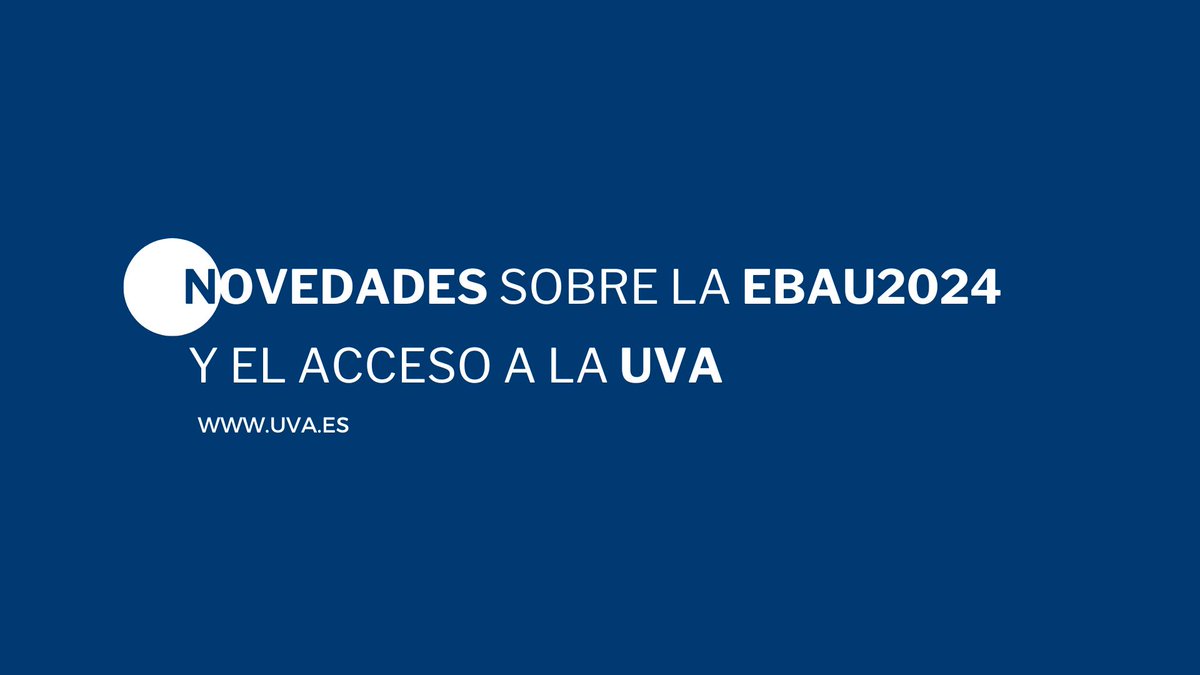 📆La Junta de Castilla y León ha publicado ya el plazo de preinscripción para estudios universitarios de grado para el curso 2024/2025 1⃣ EBAU: 5, 6 y 7 de junio 2⃣ Preinscripción: del 6 de junio al 5 de julio 3⃣ Listados de admitidos: 11, 22 y 26 de julio