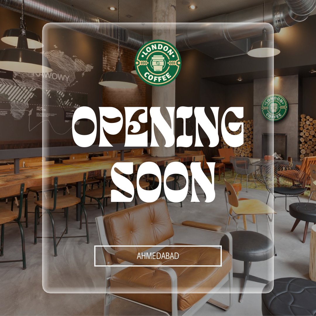 Join Us for the Coffee Experience of a Lifetime - London Coffee Launching Soon!

#OpeningSoon #londoncoffee #CoffeePassion #londoncoffeeindia #SoonToOpen #londoncoffeefranchise #londoncoffeeahmedabad