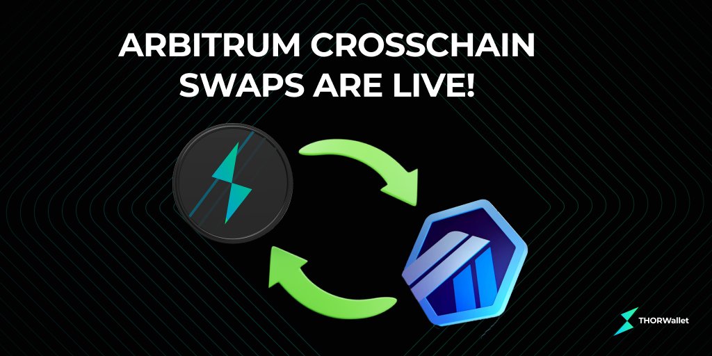 ✨ Big news! @THORWalletDEX just got even more versatile! 🚀 Introducing cross-chain swaps for @Arbitrum and 15 other arbitrum ecosystem tokens! Swap $TGT for BTC, ETH, and many more assets with ease. Powered by @Maya_Protocol 🍫 Available on mobile & webapp