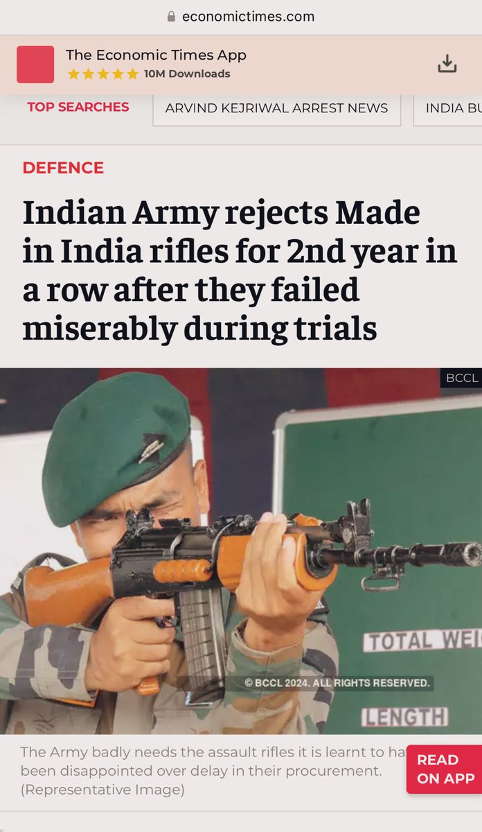 Bhai @MrSinha_ you are very poor, mentally unstable propagandist. Explain to people why Army rejected Modi’s made in India weapons? @Sattu94967722 @AdnanAliKhan555 @decoupagebyRoop @SharanKaurT @beingammy0013 @puneetgarg89 @GARRY2070