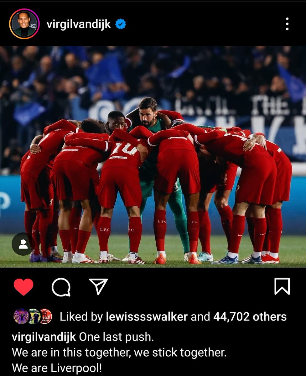 Virgil Van Dijk on Instagram 👊