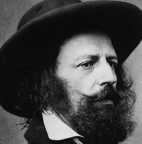Tennyson would later write 'As a boy I was an enormous admirer of Byron .... I was 14 when I heard of his death. It seemed an awful calamity; I remember I rushed out of doors, sat down by myself, shouted aloud, and wrote on the sandstone, 'Byron is dead!' ” 2/3