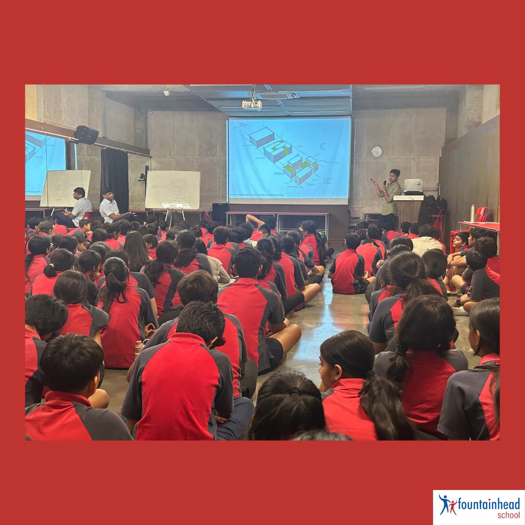 Mr. Hatim Barafwala, MYP Product Design teacher, held a guest session for Grade 8 students on 'The Architect’s Perspective on 3D Shapes.' He discussed how 3D shapes like prisms, pyramids and spheres influence architecture, connecting aesthetics and math concepts. @iborganization