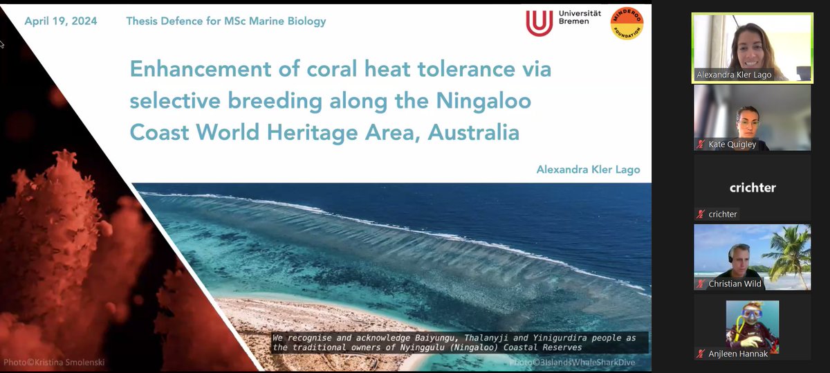 Dr. Kate Quigley (@la__cientifica) on Twitter photo Congrats <a href="/AlexandraKler/">Alexandra Kler Lago</a> on the completion of an incredible thesis! Well done indeed! 🎉🪸🌡️
<a href="/ExmouthResearch/">Exmouth Research Lab</a> Congrats <a href="/AlexandraKler/">Alexandra Kler Lago</a> on the completion of an incredible thesis! Well done indeed! 🎉🪸🌡️
<a href="/ExmouthResearch/">Exmouth Research Lab</a>