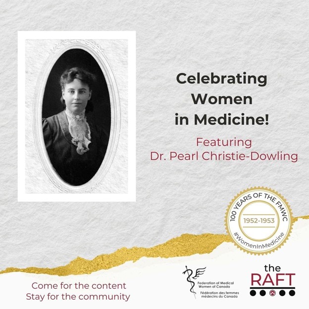 Dr. Pearl Christie-Dowling was #FMWC president in 1952-1953. Dr. Christie-Dowling practiced pediatrics in Detroit and Calgary. Are you interested in joining a community of women physician leaders? Join #TheRaft: loom.ly/tV_rvWM #PeakMD #WomenInMedicine @fmwcanada