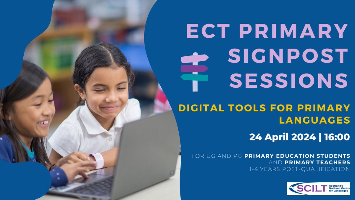 New to #primaryteaching in Scotland? Want to develop practice relating to languages, home and taught? Join our Signpost Sessions!
💡ideas to support multilingual pupils & families
🎓strategies for teaching #languages
🤝network informally
Next one 24 April. loom.ly/raSwbZo