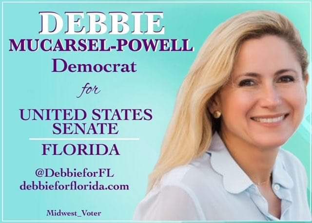 Florida, it’s time to elect a senator who’ll work to pass laws that’ll help you thrive and not put your livelihood in jeopardy . @DebbieforFL will work to secure Social Security and Medicare 

 #DemVoice1   #ONEV1 #BLUEDOT #LiveBlue #ResistanceBlue #Allied4Dems