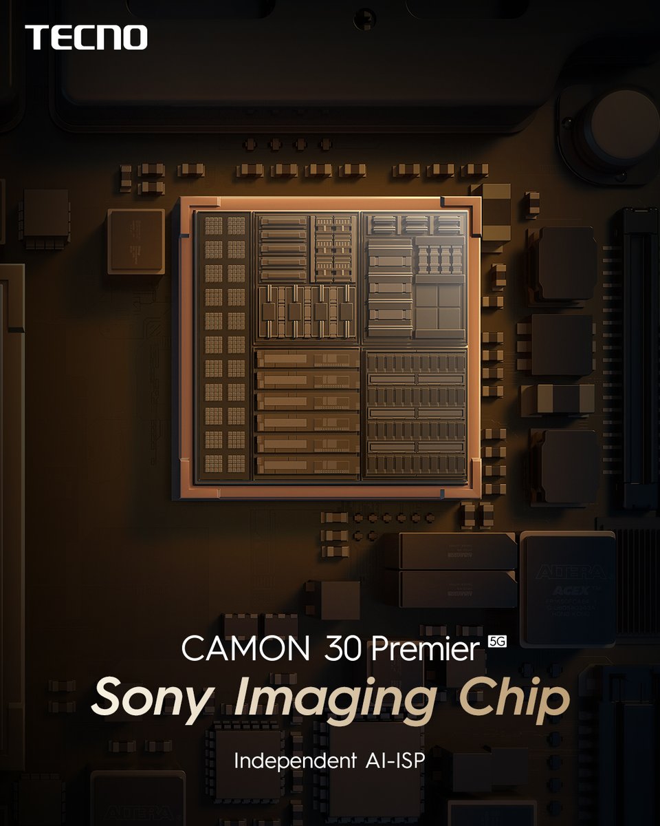 Introducing the brand-new Sony Imaging Chip CXD5622GG. First equipped on the #CAMON30Premier5G, It leads the industry with end-side FP16 operation, bringing the NPU's computing power to reach the industry's leading level. It also elevates computational photography processing to
