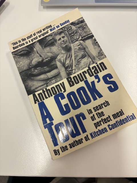 Our current book (a little off-piste!) is A COOK'S TOUR by Anthony Bourdain. What are you reading this coming weekend?