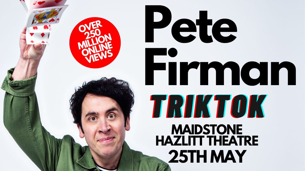 🚨MAIDSTONE!🚨 Not long until I’ll be returning to @hazlitt_theatre. It’s been a while, but I’m looking forward to revisiting with my TrikTok Tour. 25th May, hope to see you there! parkwoodtheatres.co.uk/hazlitt-theatr…