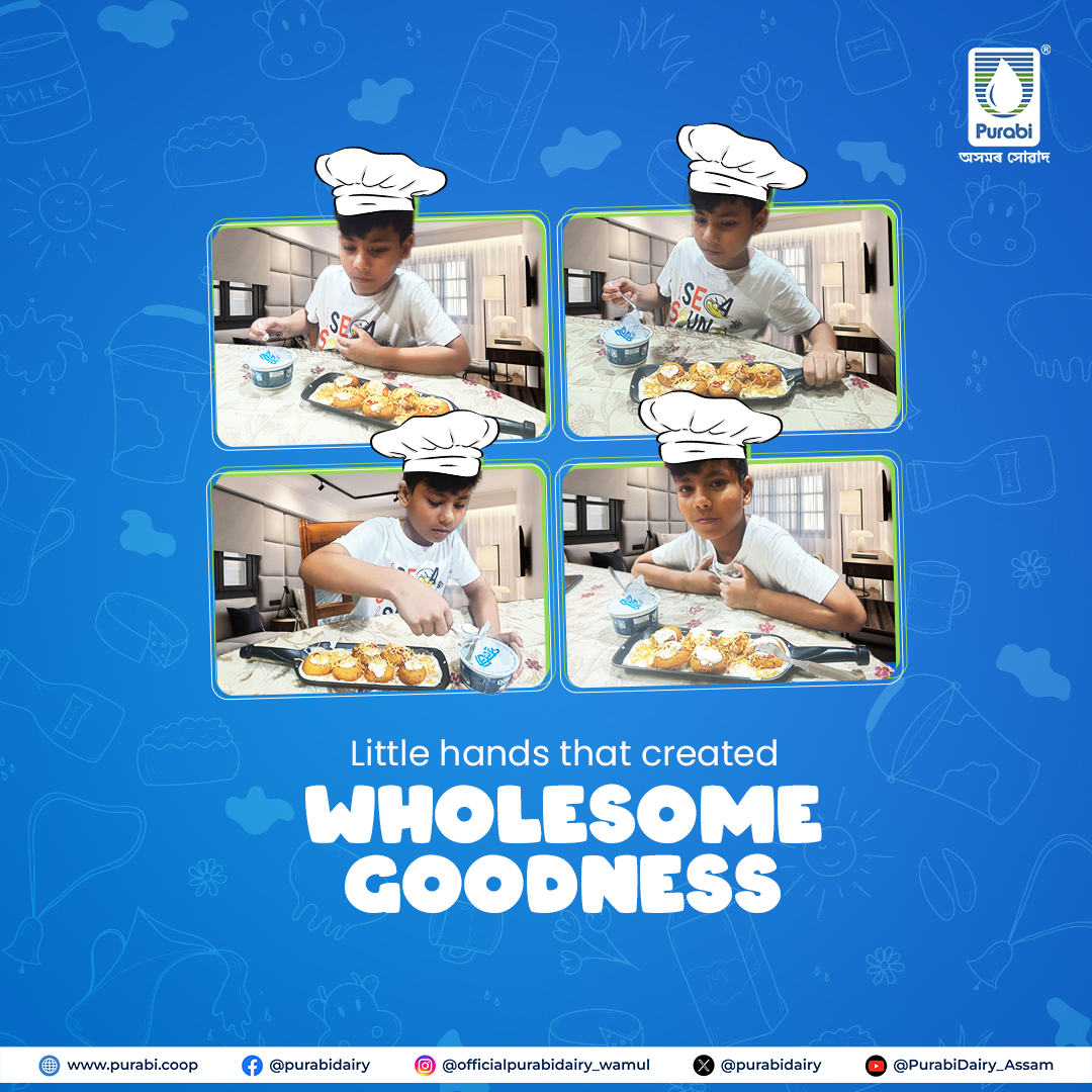 Little chef, big flavor adventure! Our little chef star Arhaan prepared mouthwatering Aloo Tikki Chaat with Purabi plain curd. Prepare your favorite delicacy using any of your best-loved Purabi products and tag us. We shall feature all your recipes in our story. . #littlechef