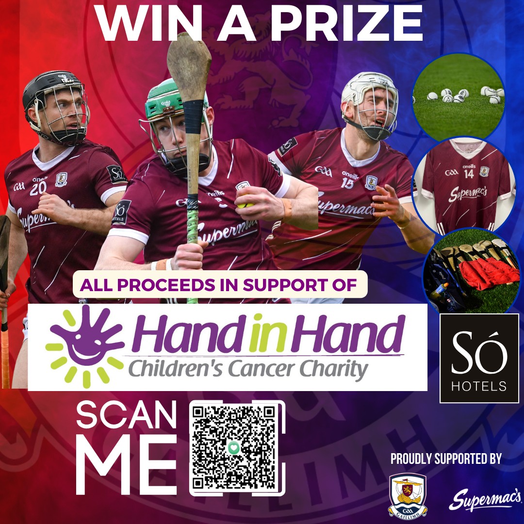 **FINAL CHANCE TO WIN** COMPETITION CLOSES AT 11.00PM TONIGHT 👋Be in with a chance to win ✴️Signed Galway Senior Hurling Jersey ✴️Signed Galway Senior Hurl ✴️Voucher for Só Hotel break & much more.. To Enter🔽 Scan QR Code on the Poster or Click the link idonate.ie/raffle/GalwayS…
