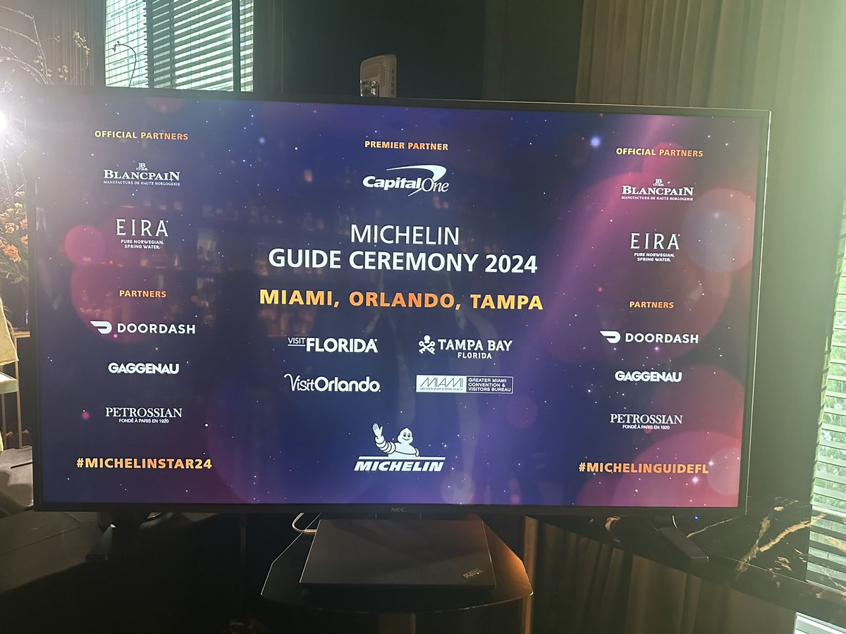 All I can say is WOW!  Thank you @VisitTampaBay for such an amazing evening at the Michelin Guide Ceremony Florida 2024 at The Tampa Edition.