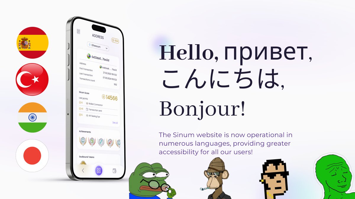 sinum_app's tweet photo. Hello, Bonjour, Ciao, Привет, こんにちは, 
你好, مرحبا, नमस्ते! 👋

The https://t.co/fvO8kOuoxK website is now available in multiple languages, enhancing user accessibility! 

Let us know your thoughts in the comments below 👇 https://t.co/tzkwRQZHNu