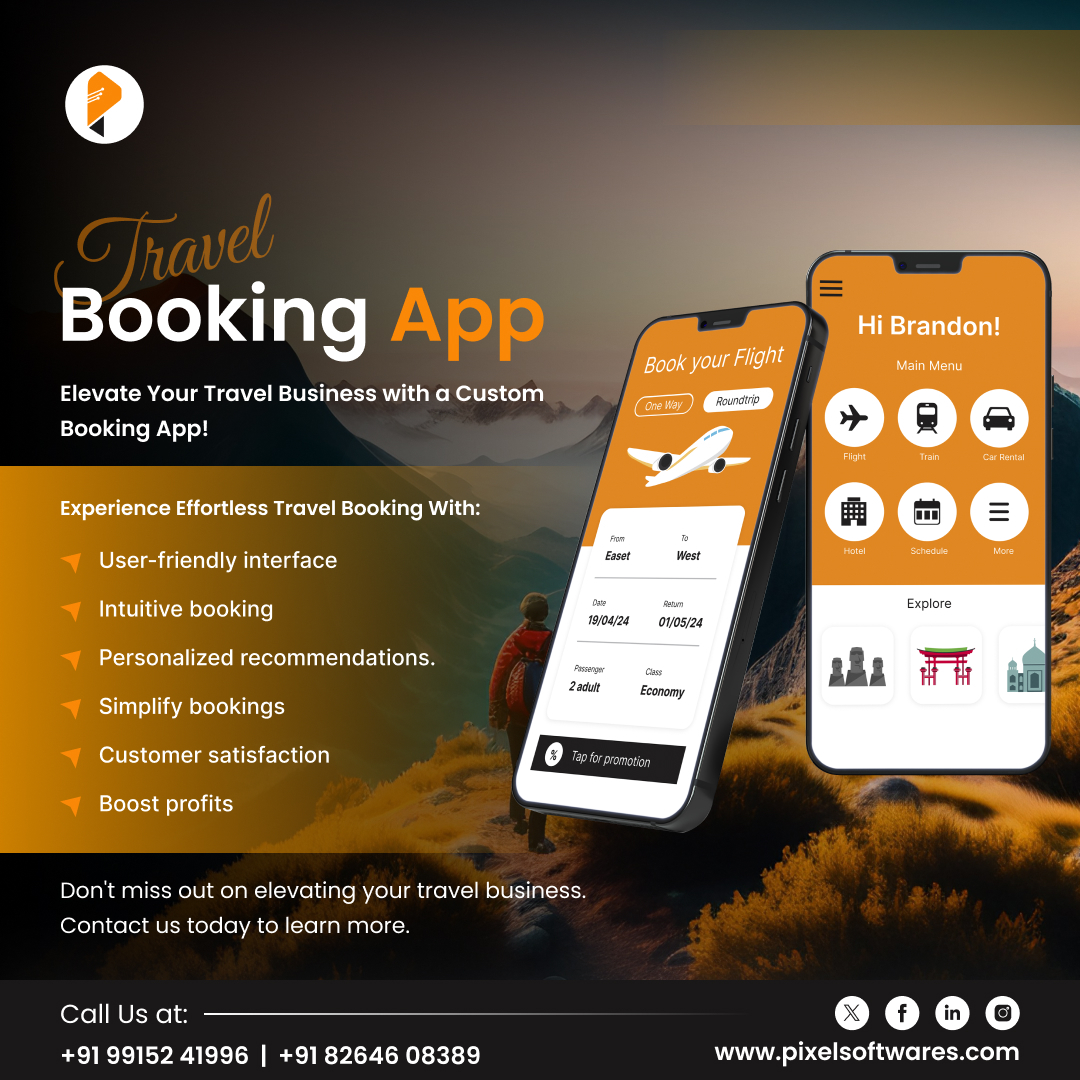 SoftwaresPixel's tweet image. Transform your travel business with our custom #booking #app! Enjoy effortless booking, personalized recommendations, and increased customer satisfaction. Contact us now!
#ecommerceappdevelopment #Rechargebillpayments #onlinegroceryapp #Travelbookingapp #Fantasyappdevelopment