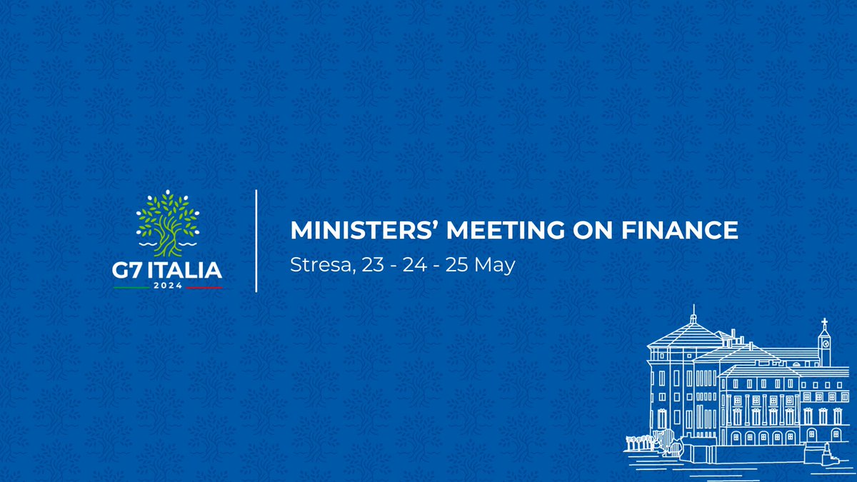 🇮🇹 G7 Finance Meeting from 23 to 25 May in Stresa Minister Giorgetti and Governor Panetta to chair ministerial meeting 🔎 Press accreditation now open For details on how to request online registration read here 👇 shorturl.at/qrwMN #G7 #G7Italy