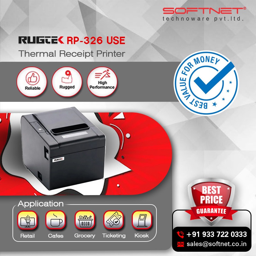 SoftnetTechno's tweet photo. Streamline Your Business Operations with
the Rugtek RP-326 USE Thermal Receipt Printer!
Ask for the best price at ☎️ +91 9337220333
For more, visit our website https://t.co/piTXpO4Y1M
#Softnet
#Bhubaneswar #SoftwareCompany #Rugtek #RugtekRP326 #Rugtekprinter #printersupplies https://t.co/0mVTz6i9nn