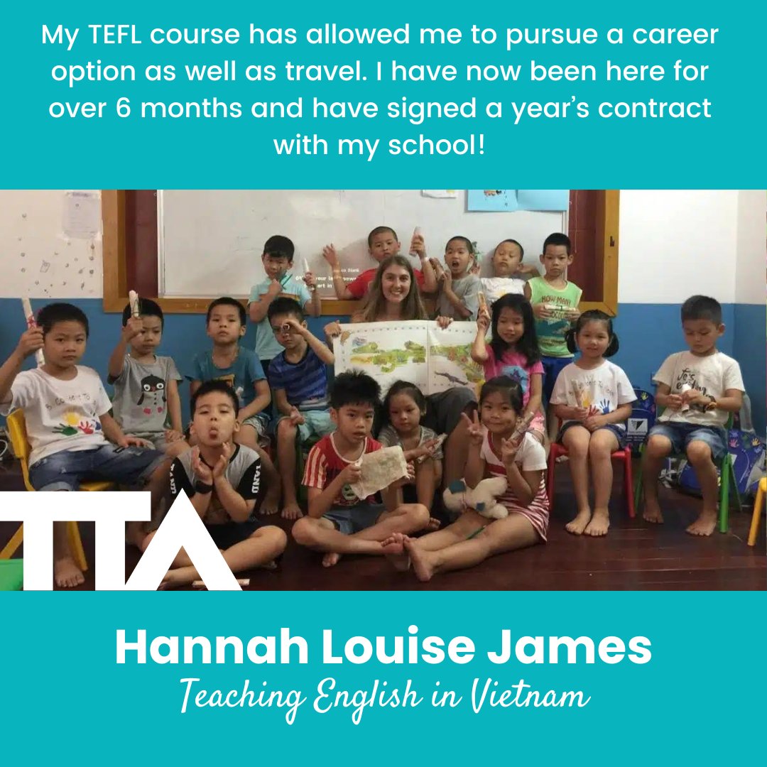 Meet Hannah Louise James 👋⁠
⁠
Read their full story on our Alumni page:  ⁠
l8r.it/QbeK
⁠
#theteflacademy #tefl #teflcourse #teachenglish #englishteacher #teachonline #teachenglishonline #teflteacher #esl #eslteacher #tesol #teflacademy #onlineteacher