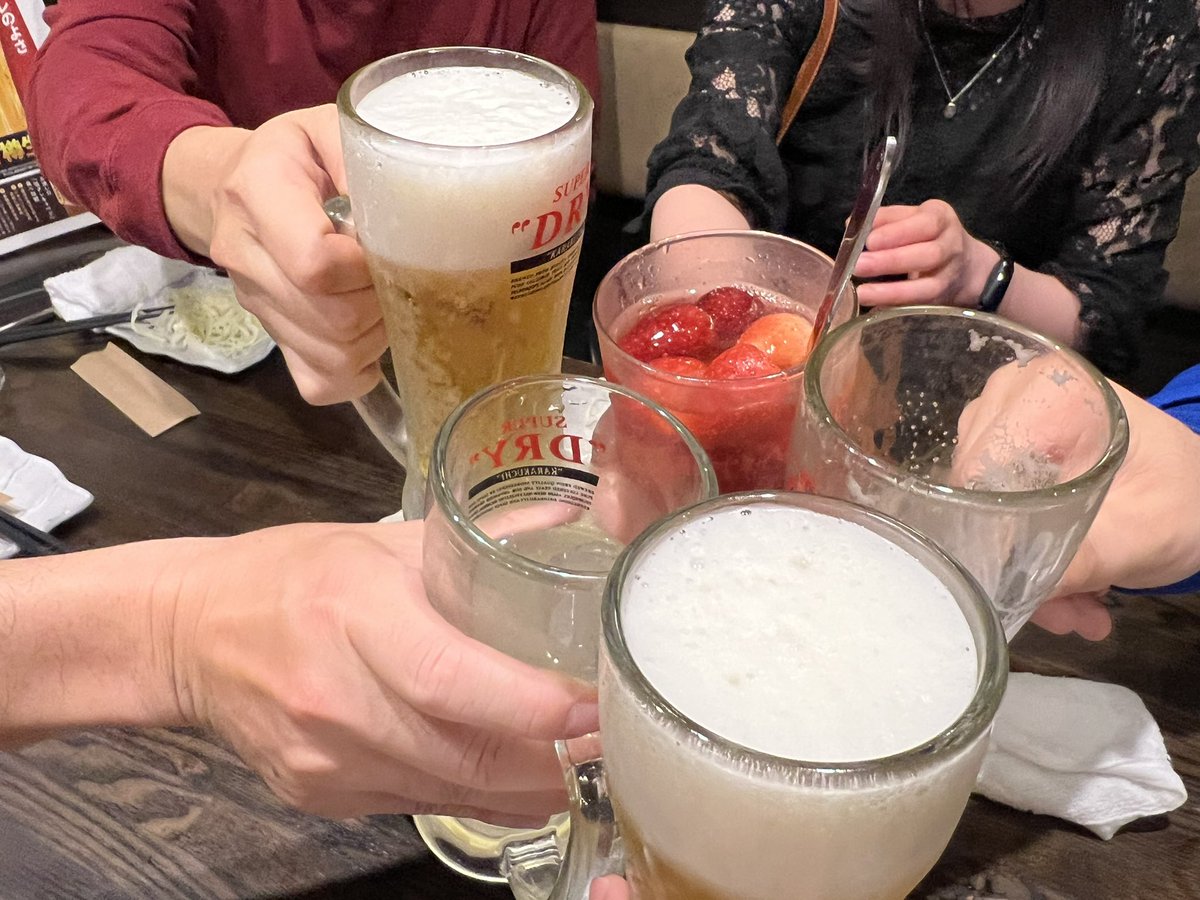 FeelcycleRock69's tweet image. 一次会反省会からの〜早くも二次会🍺
#Luster2024