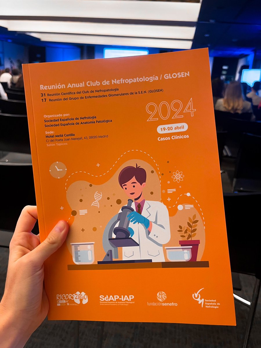Tampoco nos queríamos perder la Reunión Anual del Club de Nefropatología #Glosen24 🔬🫘 <a href="/SENefrologia/">S.E.N. Nefrología</a> 

Iniciamos la jornada con excelentes casos, ponentes y la sala completa 👏🏻

En el próximo post presentaremos nuestro caso, publicado en el libro de la reunión  📋🖇️ #Glosen