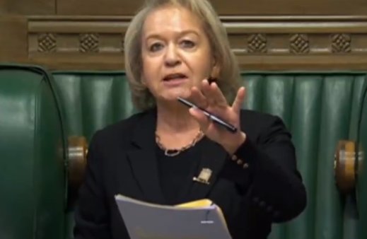 HerdImmunity12's tweet photo. Comment: Remember - You Work For Us Dame Rosie: Yesterday in the House of Commons, the Deputy Speaker, The Rt Hon Dame Rosie Winterton, @UKLabour MP for Doncaster Central warned the entire capacity of the Strangers Gallery, that she would throw them out for continuing to cheer and applaud MP Andrew Bridgen.

The crowd roars of approval have rarely been witnessed in House of Commons recent history. Independent MP for North West Leicestershire @ABridgen was rightly given a standing ovation from the Strangers Gallery for his historic speech on #ExcessDeaths relating to the CV19 'vaccine'. 

We politely remind Dame Winterton, that she is in her place as a public 'servant'. The House of Commons belongs to the people and is a functionary of National Sovereignty for the people. Her apathy and lack of respect in allowing the gallery even a minute to cheer after such demonic crimes against the state, is beyond disgusting.

#traitorclass