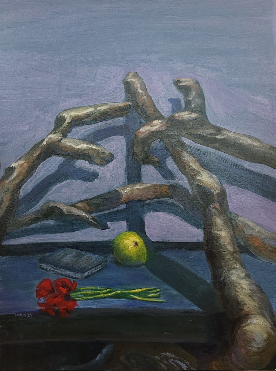 Still life
 2024 
Acrylic on Paper A3
 #art #painting #artist #acrylic #acrylicpainting #wild #nature #hunger #poverty #history #tree #paintings #still_life #stilllife #wood #fig #darinahmad