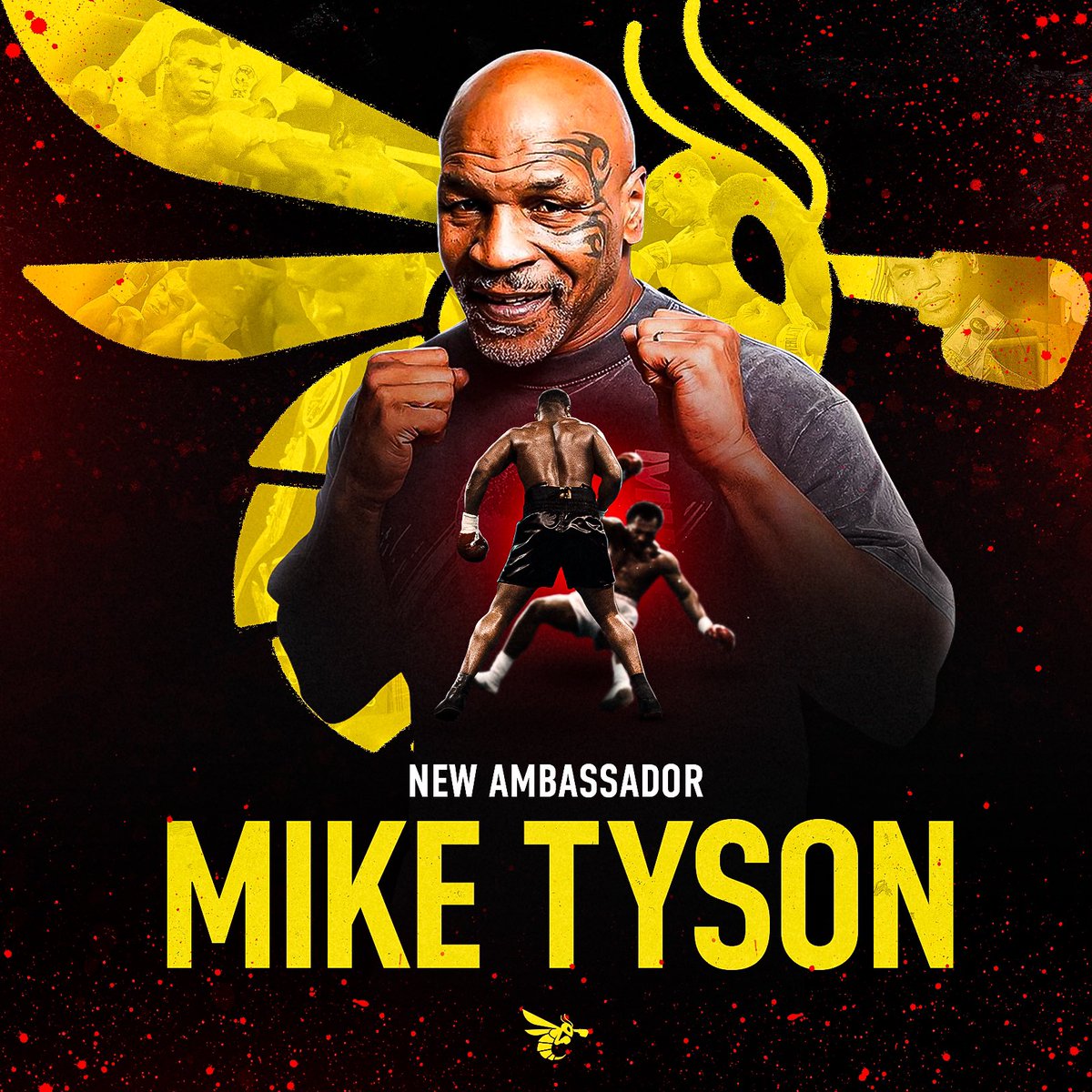 EPIC Ambassador Alert! 🔥 Mike Tyson @miketyson joined Ready To Fight as a new ambassador! Can you believe it? One of the most iconic figures in the boxing world has teamed up with our project! Let's make some noise and fuel this epic event! 🐝