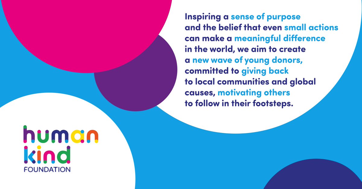 humankind_fdn's tweet photo. The Foundation was established by Sandara Kelso-Robb MBE, a thought leader in the philanthropy development world. By nurturing a culture of giving and social responsibility from an early age, we can inspire children and young people to become lifelong advocates for social change https://t.co/o7D5JOR17F