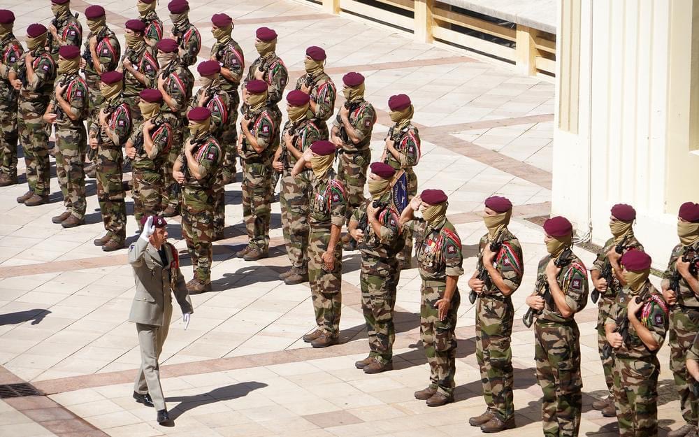 Revue des troupes du #1erRPIMA lors de la cérémonie du 14 juillet 2023 à Biarritz 🇫🇷 #FrenchSAS #ForcesSpécialesFrançaises