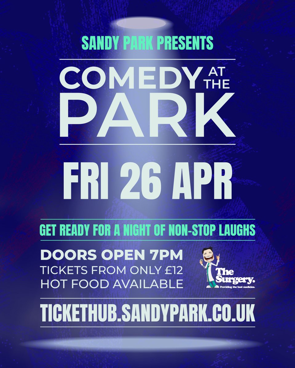 1⃣ week until Comedy at the Park! Working with the @surgerycomedy we have got a line-up of five top comics to keep you laughing all night 👊 These include David Arnold, Wayne The Weird, Richard James and Jenny Hart 🤩 Still fancy joining us? 🎟️ bit.ly/4aXU6Y4