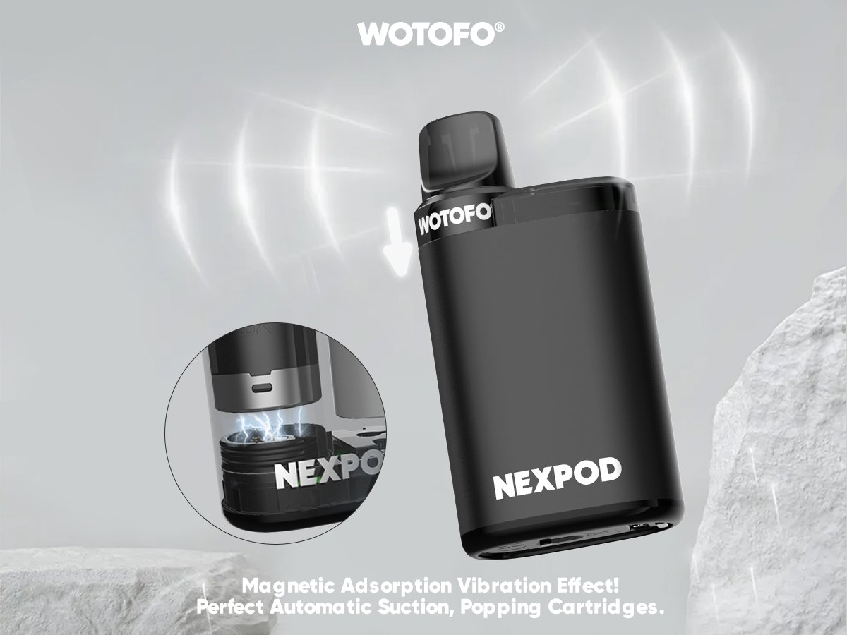 NEXPOD💚 Magnetic Adsorption Vibration Effect! Perfect Automatic Suction, Popping Cartridges. #wotofo #nexpod #vape #vapelike #vaping #vapeon #Magnetic