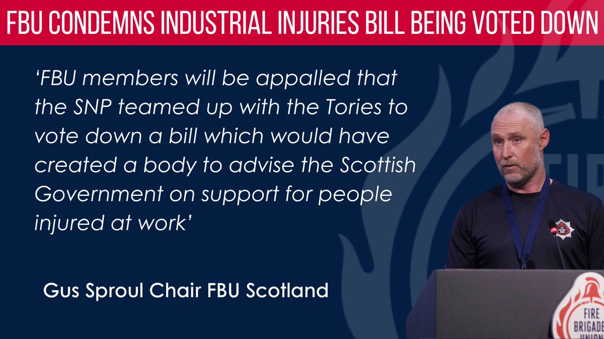 🔥FBU condemns industrial injuries bill being voted down 🔥👇👇@fbunational @FBUScotNorth @FBUeastscotland @FBUwestscotland @UnityConsults @MarkGriff1n