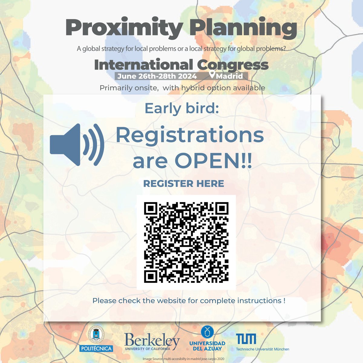 📢 Attention Proximity Planning Colleagues! Exciting news! We're thrilled to announce that registrations for the Proximity Planning International Congress 2024 are now officially open! Register here➡ lnkd.in/dmHd8qFn
#ProximityPlanning #InternationalCongress #Madrid2024