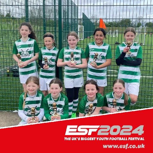 Whiteleas Diamonds U10’s are so excited to be coming to ESF 2024 at Butlin’s Skegness! They can't wait for a weekend of football, football and football...and maybe swimming and the funfair too! ⚽️🏊‍♀️ 🎪🎢 See you soon girls, we can’t wait to welcome you to ESF 2024!