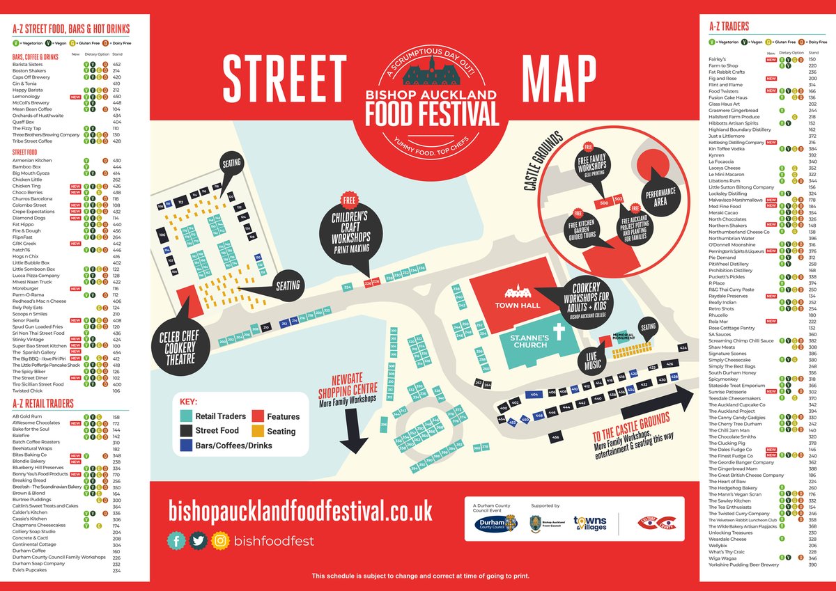 🗺️ Today we will be sharing all the key information you need ahead of Bishop Auckland Food Festival this weekend! First up is the #BishFoodFest map so you can plan your weekend You can also download a copy of the map 👉 bishopaucklandfoodfestival.co.uk/festival-map/