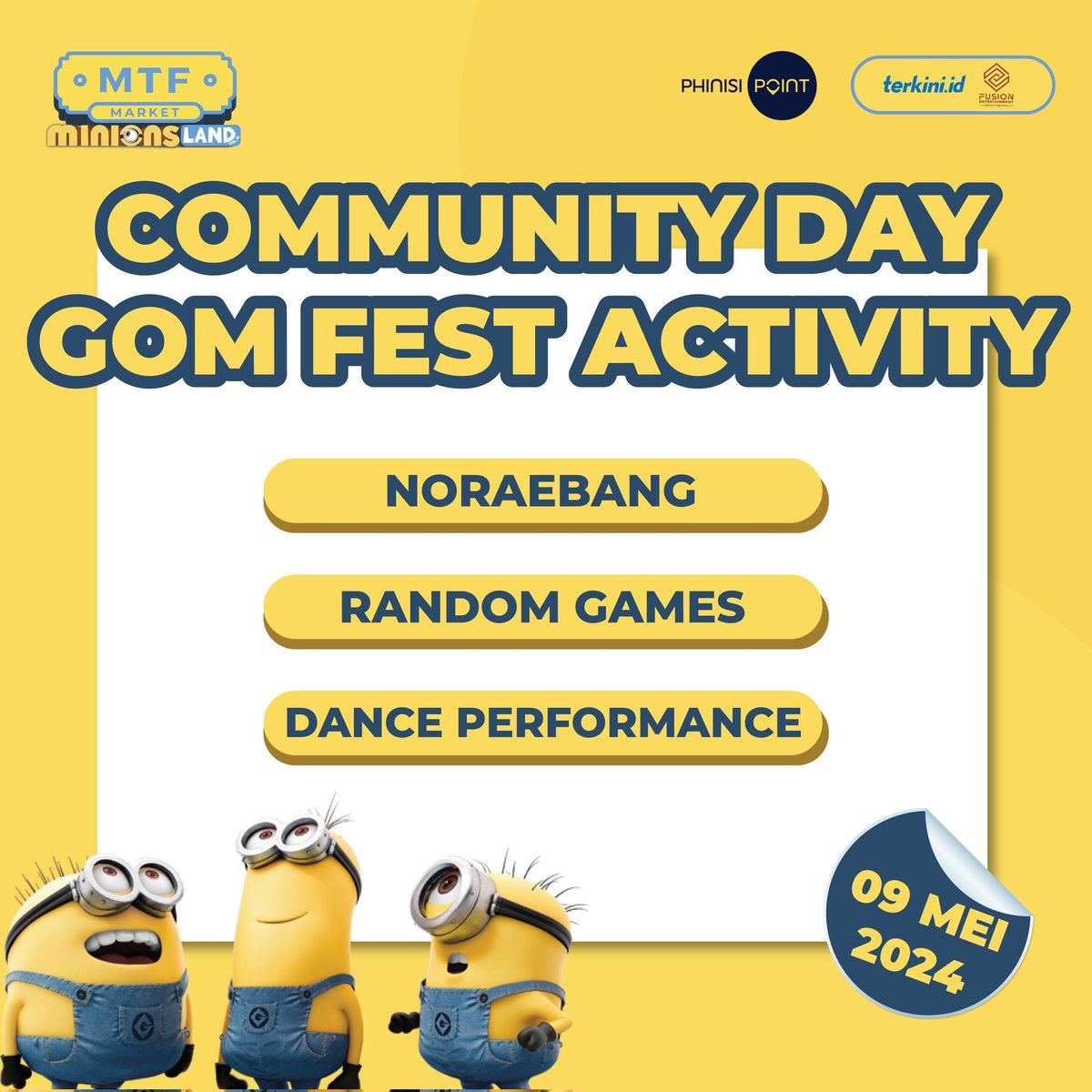 Hello Carats~~

We are proudly present : 
🎤 God of Music Festival 🎶

Let's sing along together with us 
Date : Thursday, May 9th 2024
Loc : MTF Market Phinisi Point Makassar
🎉FREE ENTRY PAPOY🎉

Also there will be a special performance by SEBONG TEAM ✨

See u soon Carats 🩷🩵