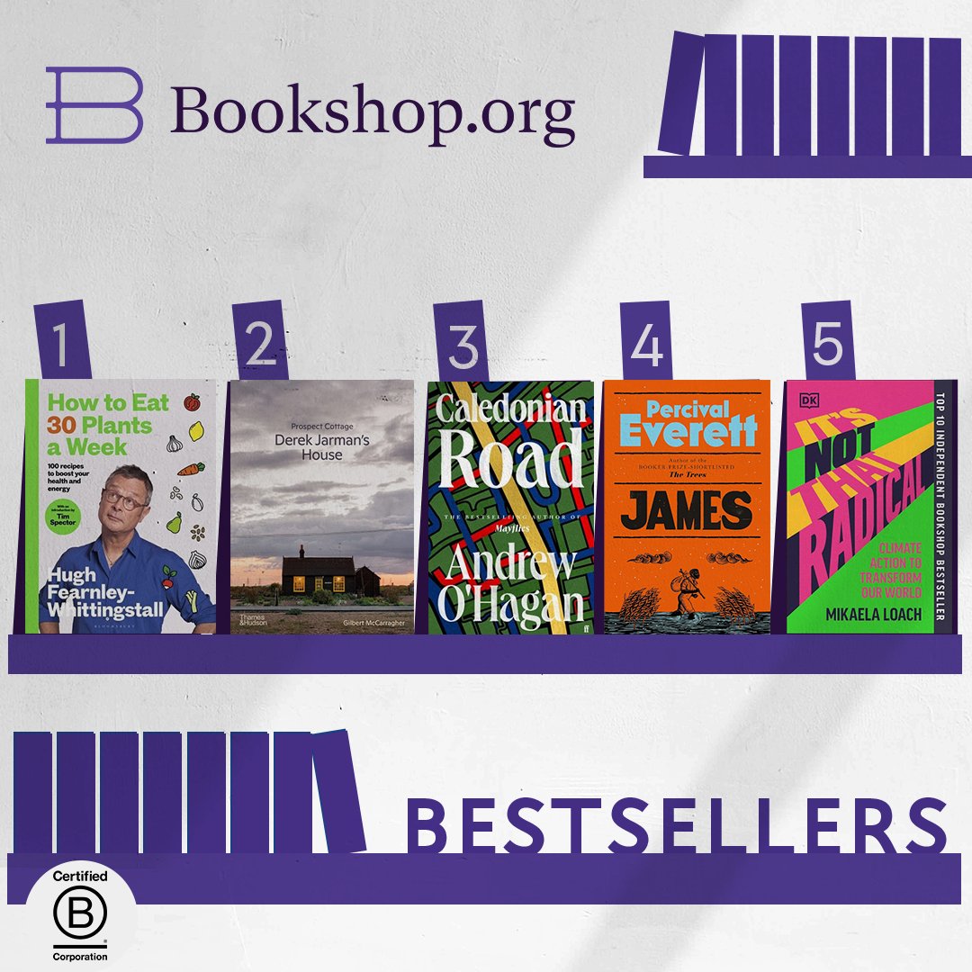 Here are the top five books that the Bookshop.org community have been loving this week. Discover a fresh approach to food, explore an artist's house, get lost and found in new fiction, and learn how to change the world. uk.bookshop.org/lists/bookshop…