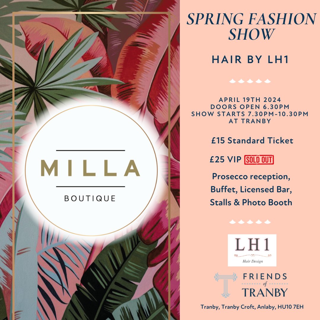 A busy day here at Tranby as we prepare for our much-anticipated 2024 Fashion Show with Friends of Tranby, @BoutiqueMilla and hair by LH1 🥳 We have limited tickets remaining, click here to get yours: buff.ly/3THE52R