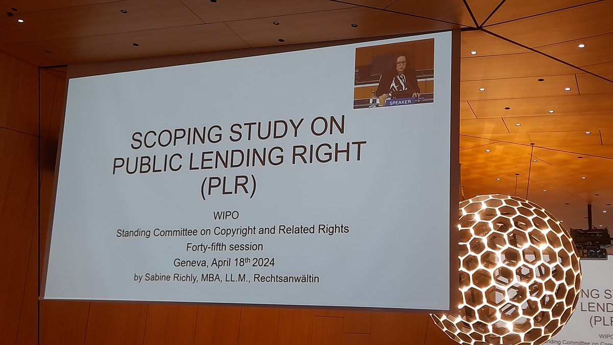 La OMPI vuelve a la carga con el préstamo público, esto es, cobrar cada lectura, impacto directo y brutal sobre bibliotecas #SCCR45