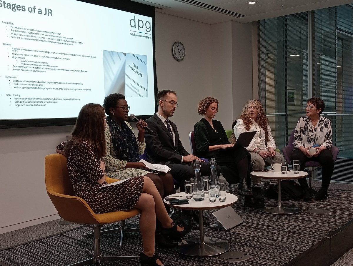 'The law, for me, is part of a bigger matrix to affect social change.' Unkha Banda from @dpg_law explains how judicial review can be a tool for communities, alongside PLP's Aoife O'Reilly and Hannah Moxsom, Darryl Hutcheon @MatrixChambers, and @UntoldStoryHull #PublicDisco2024