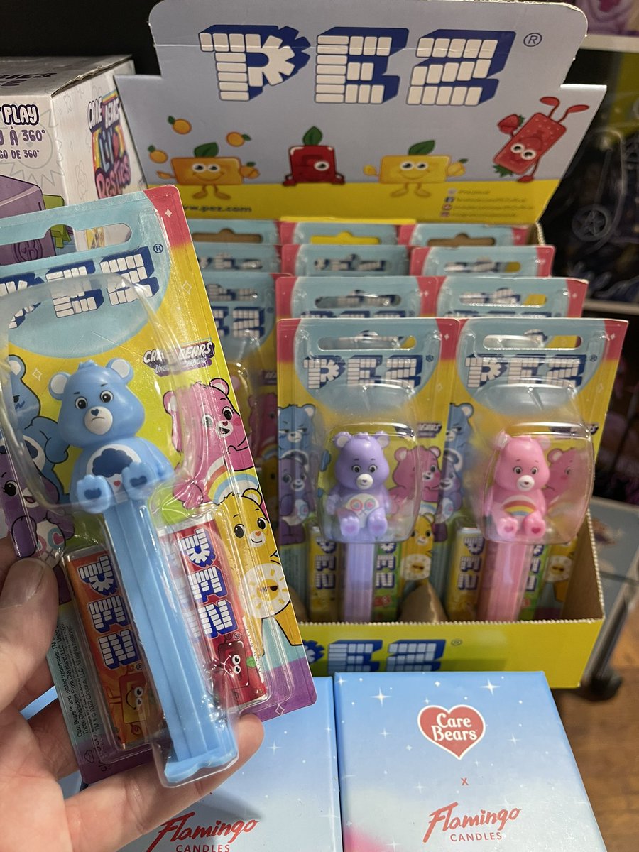 🌈 New Arrival 🌈 New additions to our #CareBear section - new plushes such as Share Bear, Care Bear candles & even Care Bear #pez @basicfuntoys #hmvForTheFans