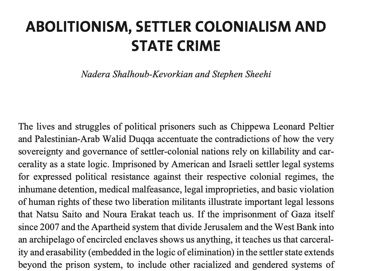 2. On the carceral state, abolitionism, and the logic of elimination in settler colonial contexts