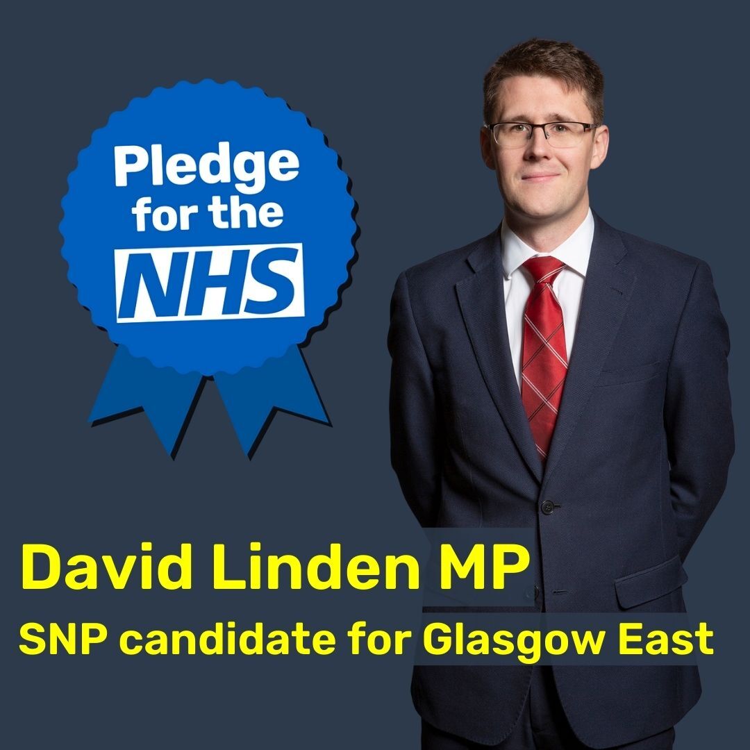 👏 SNP candidate for Glasgow East @DavidLinden has taken the #NHSPledge He's committed that, if re-elected, he will fight for proper funding for NHS Scotland from the UK govt & oppose NHS privatisation. Email your candidates: weownit.org.uk/act-now/pledge…