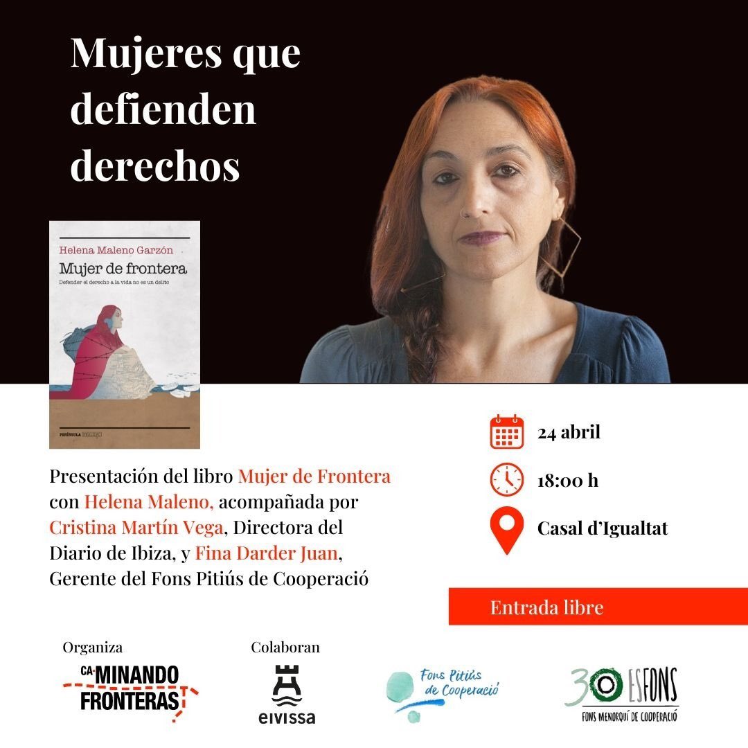 📣 ¡Presentación en #Ibiza! 📖 @HelenaMaleno presenta su libro ‘Mujer de frontera’ el próximo miércoles, 24 de abril, a las 18.00 horas, en el Casal d’Igualtat. 🤗 ¿Te apuntas? ✍🏻 planetadelibros.com/libro-mujer-de…