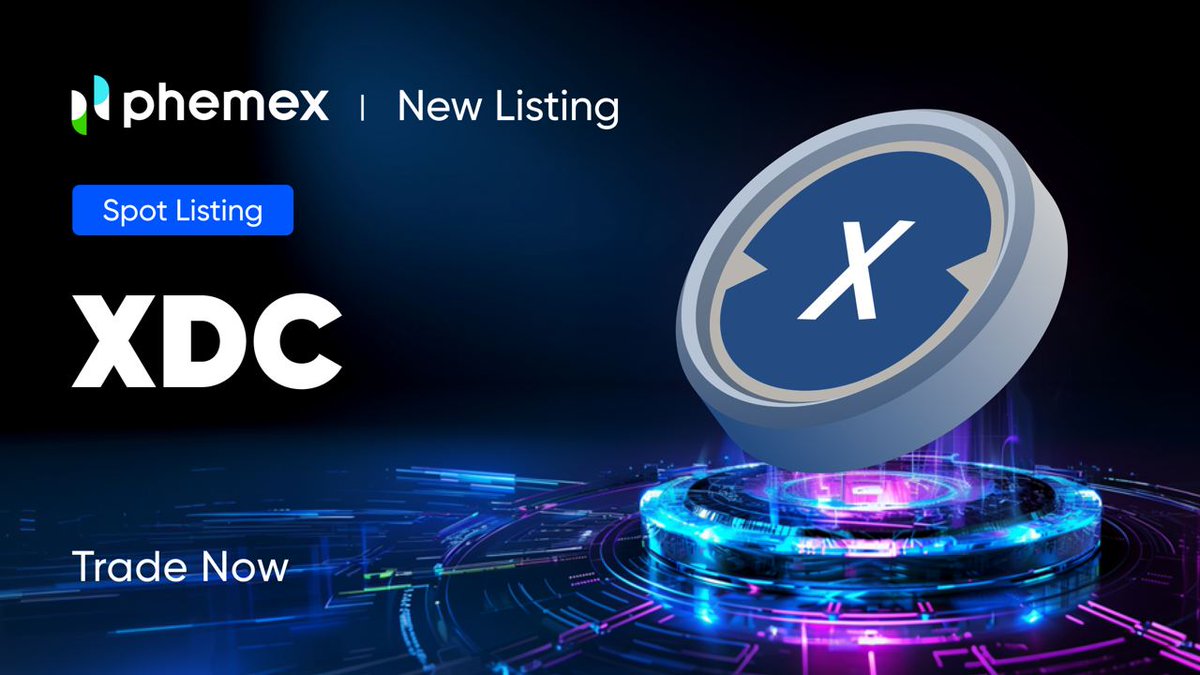 📢 New Spot Listing

$XDC/USDT is now live on #Phemex! <a href="/XinFin_Official/">XinFin</a>

Trade Now: phemex.com/spot/trade/XDC…